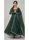 Bs 147 Georgette Printed Anarkali Kurti With Dupatta